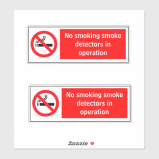 Smoke Detectors In Operation Sticker
