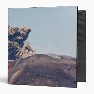 Smoke escaping from active volcano Anak Krakatau Binder