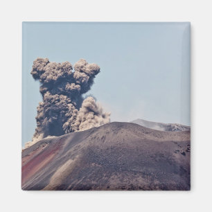 Smoke escaping from active volcano Anak Krakatau Magnet