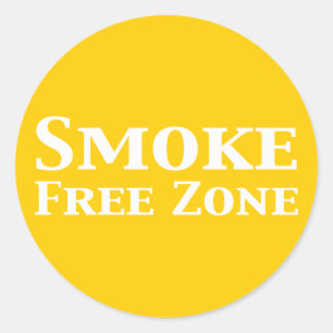 Smoke Free Zone Gifts Classic Round Sticker