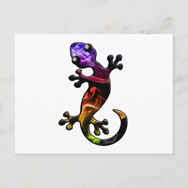 Smoke Gecko Lizard Postcard (Front)