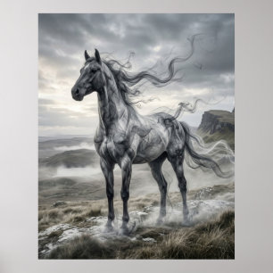 Smoke Horse Windblown Plateau Poster