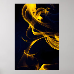 Smoke In Vivid Hues Poster