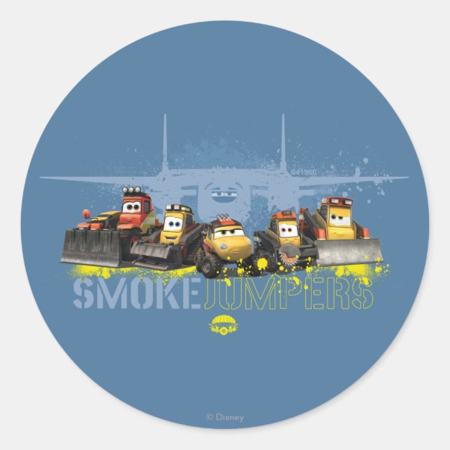 Smoke Jumpers Graphic Classic Round Sticker (Front)