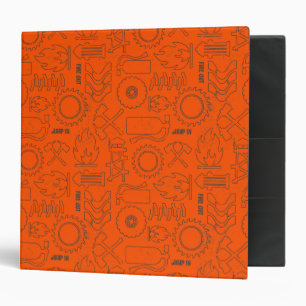 Smoke Jumpers Orange Pattern Binder