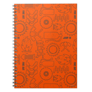 Smoke Jumpers Orange Pattern Notebook