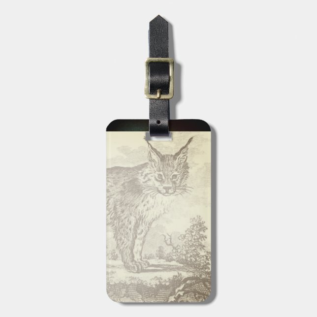 Smoke Lynx Luggage Tag (Front Vertical)