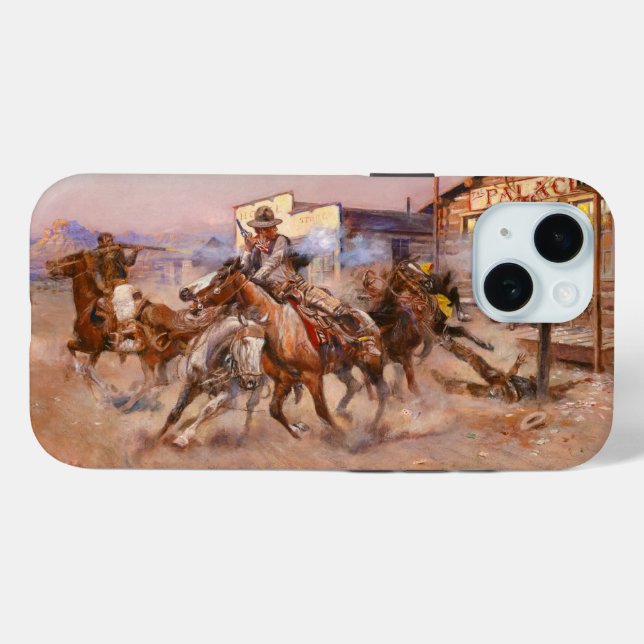 Smoke of a. 45, 1908 by Charles Marion Russell Case-Mate iPhone Case (Back (Horizontal))