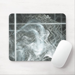 Smoke Over Black Abstract Artwork Mouse Pad