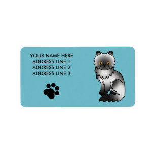 Smoke Persian Cat Label