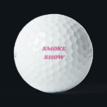 Smoke Show Titleist Pro V1 Golf Balls<br><div class="desc">Smoke show. Pink Text. typography.</div>