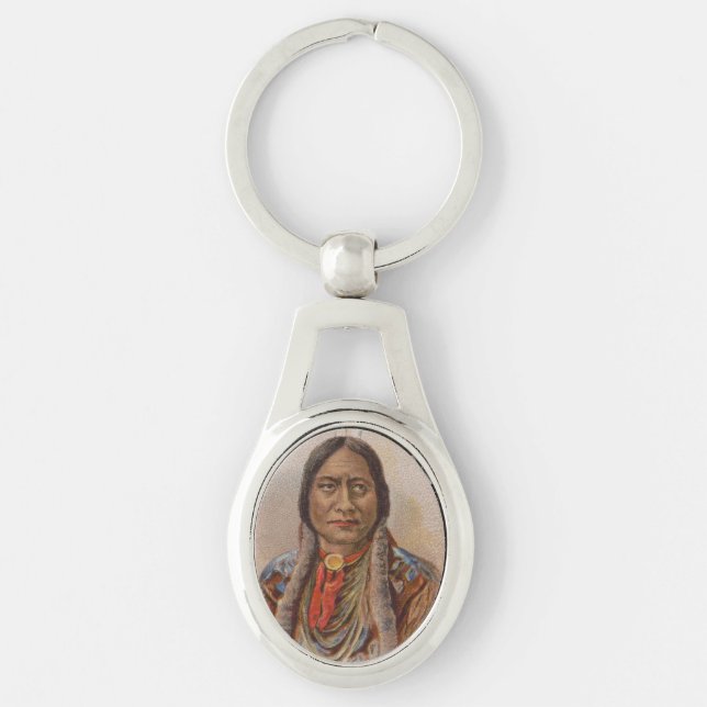 Smoke Signals: Lakota Indian Chief Sitting Bull Keychain (Front)
