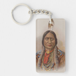 Smoke Signals: Lakota Indian Chief Sitting Bull Keychain