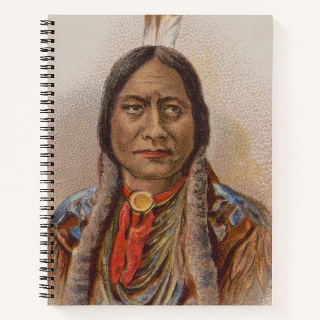Smoke Signals: Lakota Indian Chief Sitting Bull Notebook (Front)