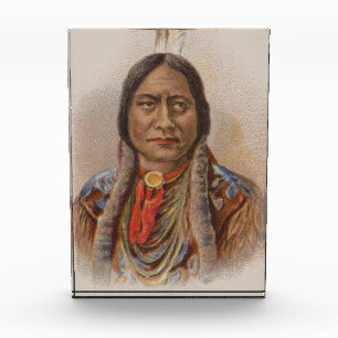 Smoke Signals: Lakota Indian Chief Sitting Bull Photo Block