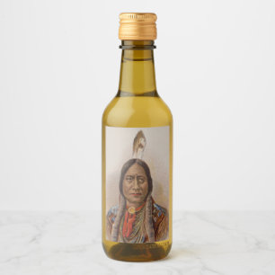 Smoke Signals: Lakota Indian Chief Sitting Bull Wine Label
