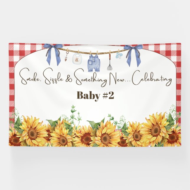 Smoke & Sizzle Baby Q Banner (Horizontal)