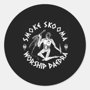 Smoke Skooma Worship Daedra Classic Round Sticker