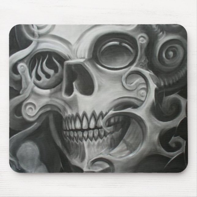 Smoke Skull Mouse Pad (Front)