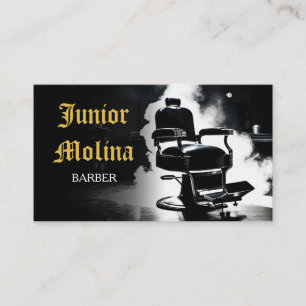 Smoke Theme   Barber   Barbershop Business Card