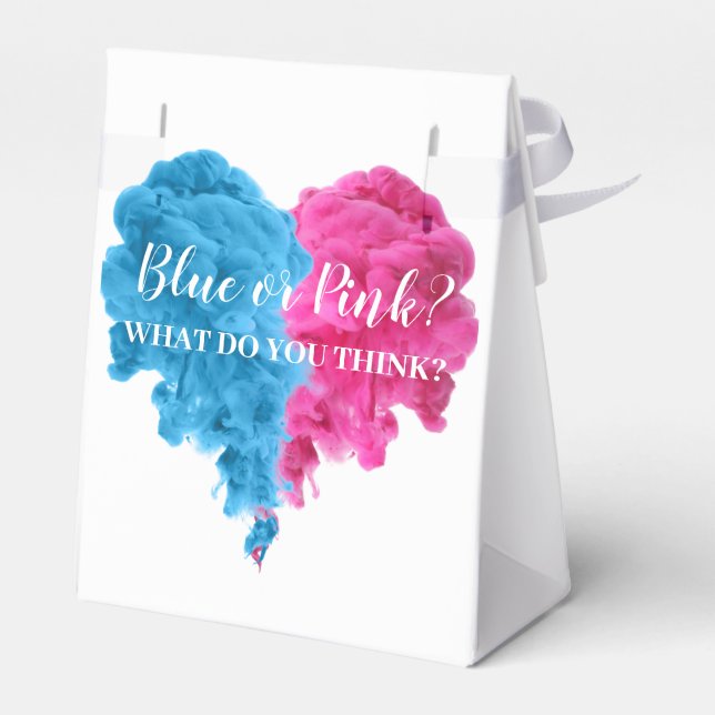 Smoke Themed Gender Reveal Favor Box (Back Side)