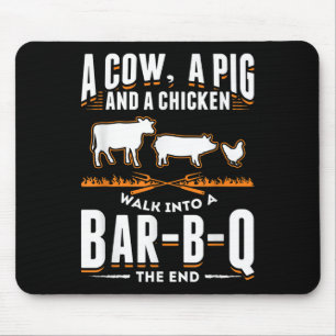 Smoked Meat Lover Gift Idea Funny Barbecue Bbq  Mouse Pad