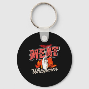 Smoked Meat Steak Bacon Meat Whisperer Funny Bbq  Keychain