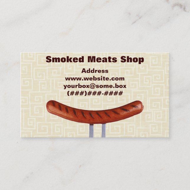 Smoked Meats Shop Business Card (Front)