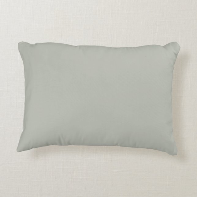 Smoked Sage Green Solid Colour - Grey Mist 419B Accent Pillow (Back)