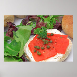 Smoked Salmon Bagel Poster
