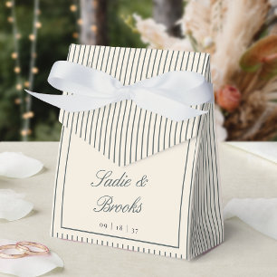 Smoked Spruce Classic Pinstripe Wedding Favor Box