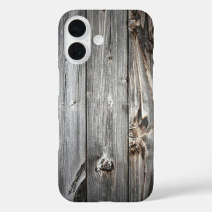 Smoked Wood Pattern iPhone 16 Case