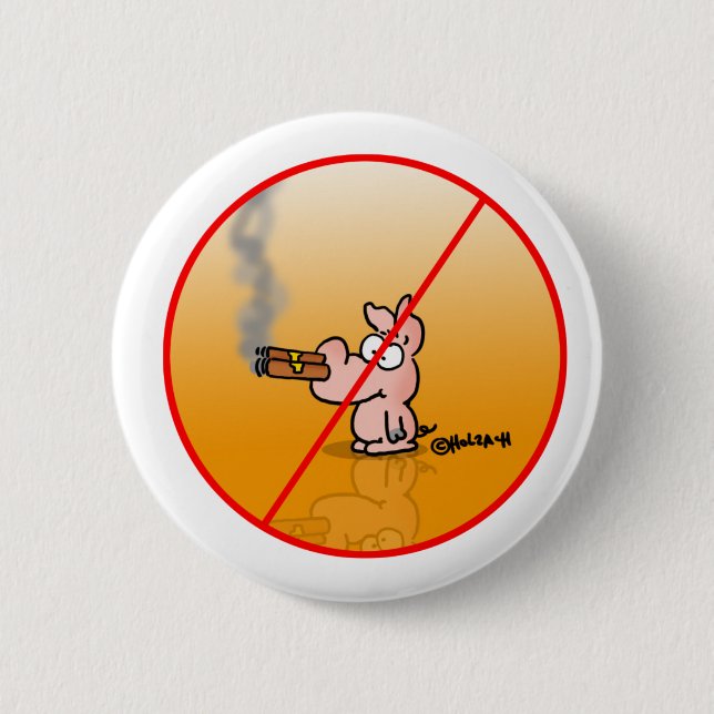 smokefree 2 inch round button (Front)