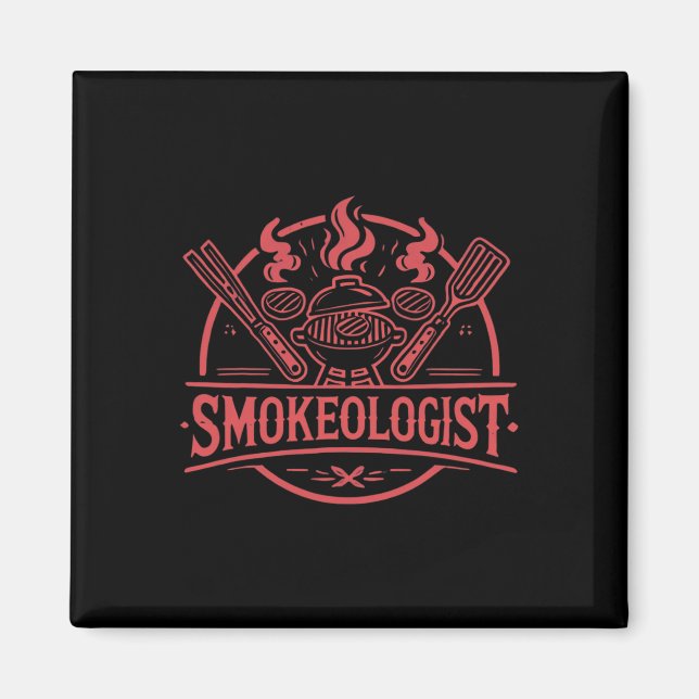 Smokeologist Bbq Smoker Meat Smoking Tools Grillin Magnet (Front)