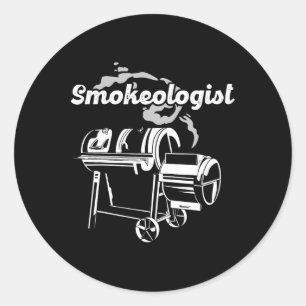 Smokeologist - Pitmaster Bbq Smoker Grilling  Classic Round Sticker
