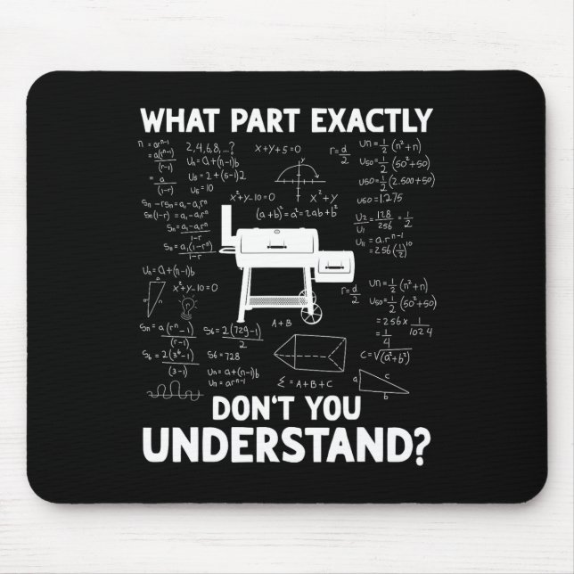 Smoker Bbq Science Funny Bbq Meat Smoking Grill Da Mouse Pad (Front)