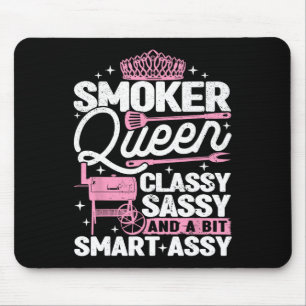 Smoker Queen Cly Sy Smart Y Smoking Bbq Women  Mouse Pad