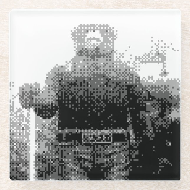 Smokey Bear Glass Coaster (Front)