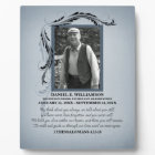 Smokey Blue Photo Memorial Plaque