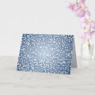 Smokey Blue Shades Dark to Light Music Notes