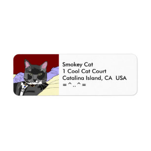 Smokey Cat Address Label