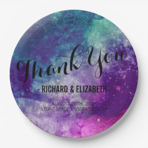 Smokey Galaxy Wedding Plates