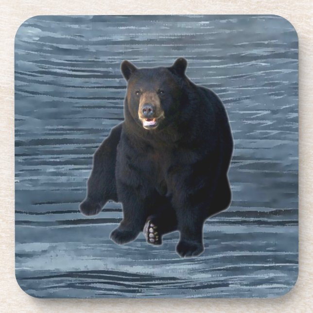 Smokey Mountain Black Bear-Design 1 Coaster (Front)
