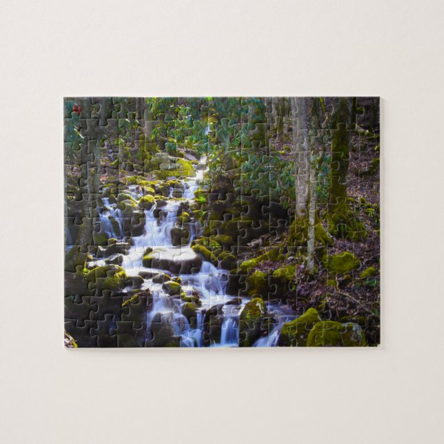 Smokey Mountain River Creek North Carolina Jigsaw Puzzle (Horizontal)