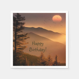 Smokey Mountains Birthday Napkins