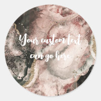 Smokey Pink Cosmic Watercolor Gold Celestial