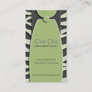 Smokey Zebra Print Business Cards