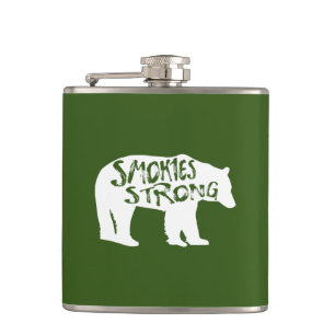 Smokies Strong Bear Hip Flask