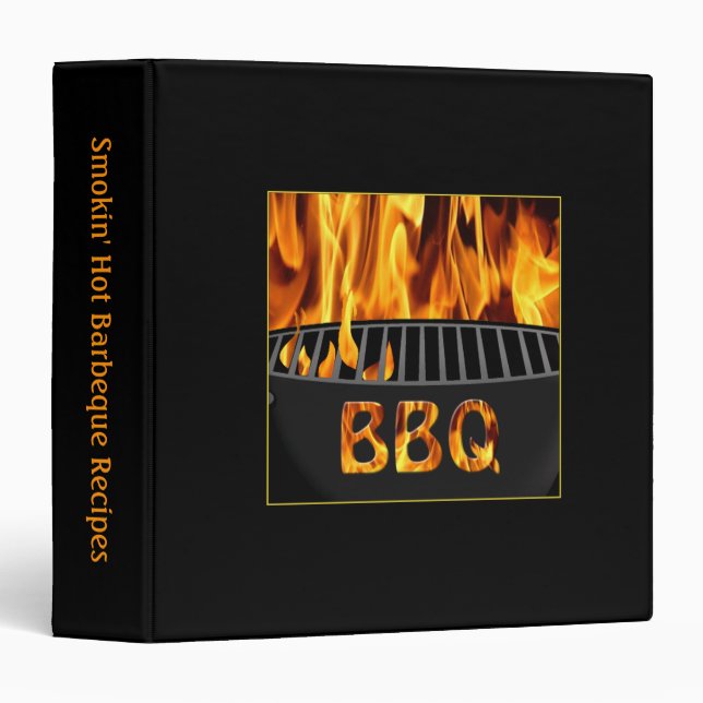 Smokin' Hot BBQ Recipe Binder (Front/Spine)