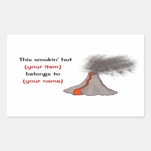 Smokin' Hot Volcano Design Sticker
